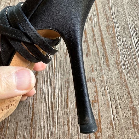 Jimmy Choo Black Satin Stiletto Heels 39 - Picture 11 of 12